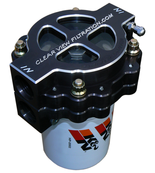 4" Screw - On Black Out See Through Filter Assembly with #12 Ports and 115 Micron Element