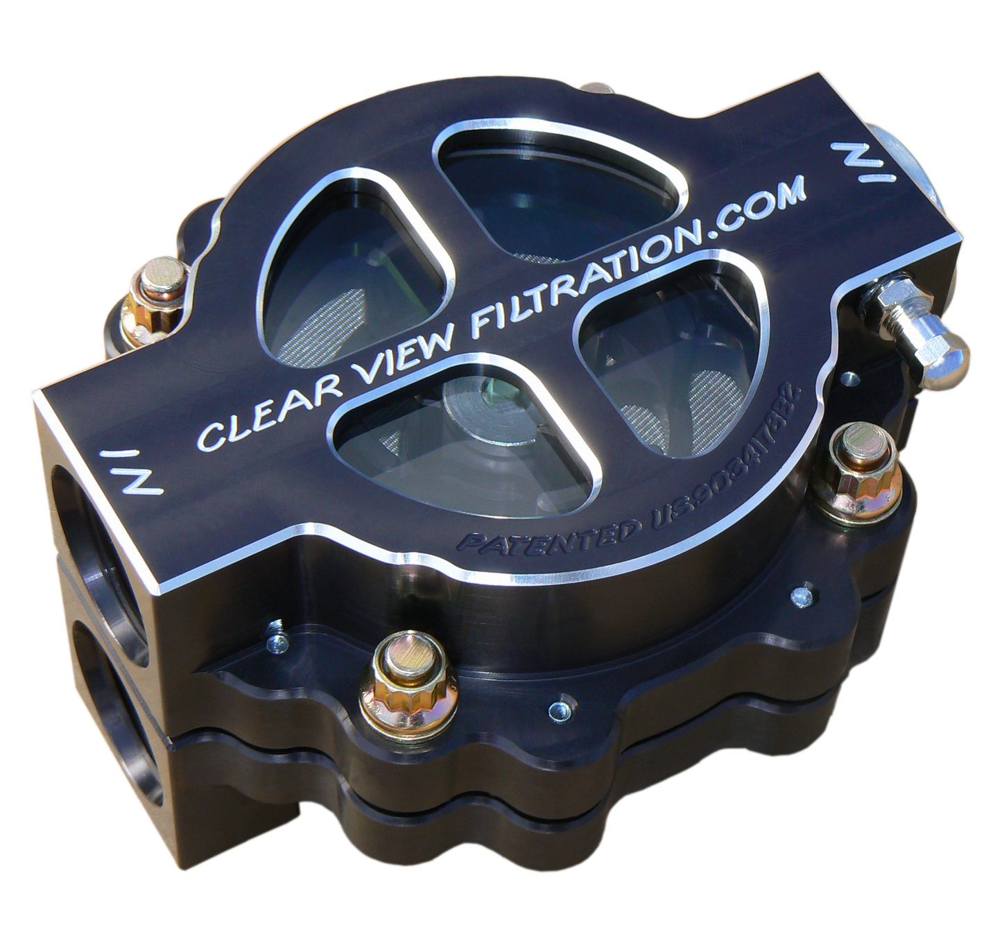 4" Dry - Sump Black Out See Through Filter Assembly with #16 Ports and 115 Micron Element