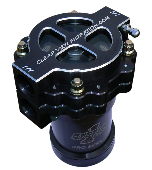 4" Screw - On Black Out See Through Filter Assembly with #12 Ports and 115 Micron Element