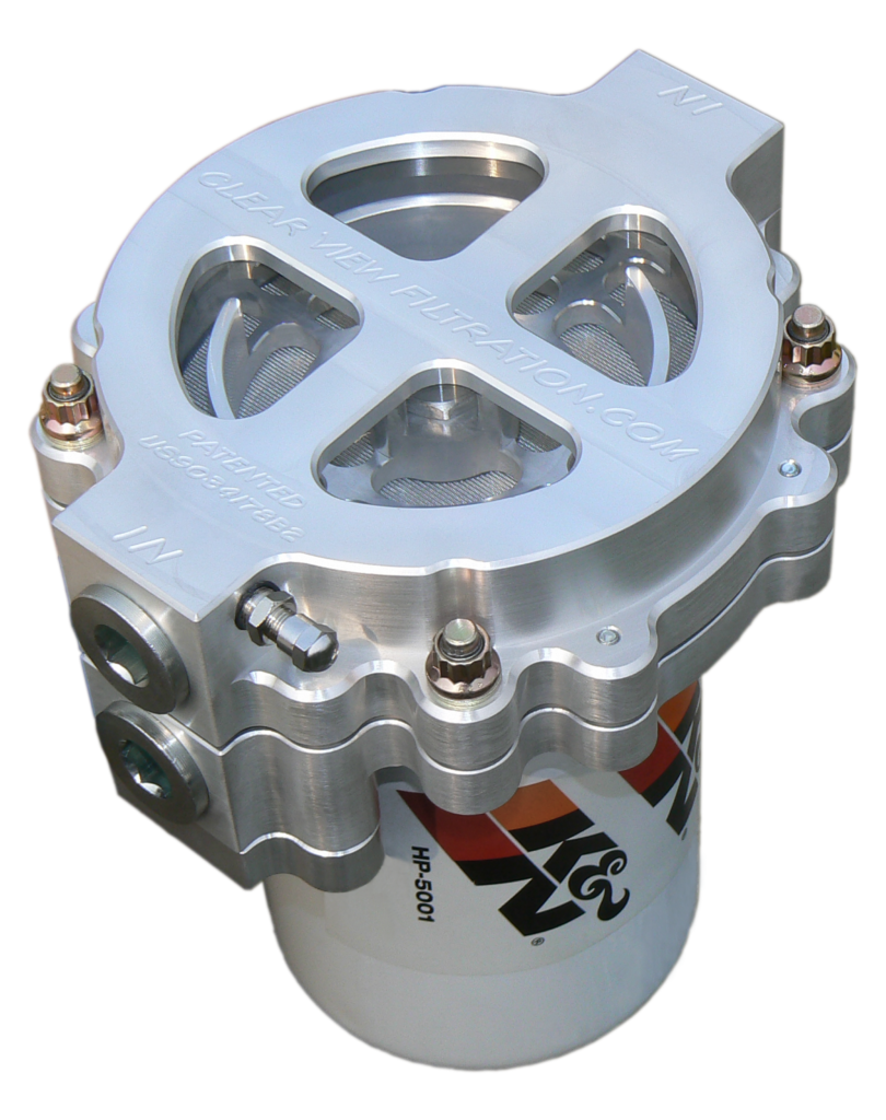 6″ Screw-On See Through Filter Assembly with #12 Ports and 380 Micron Element