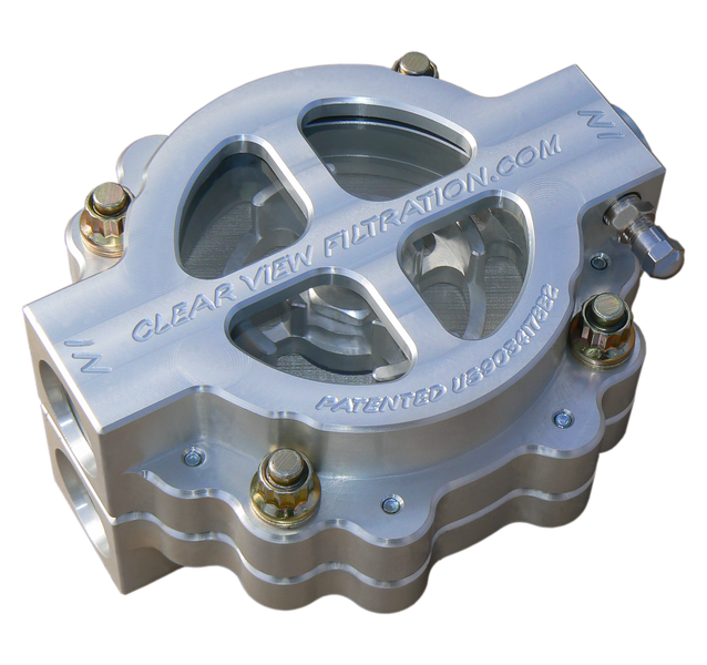 4" Hi - Flow See Through Filter Assembly with #12 Ports and 60 Micron Element