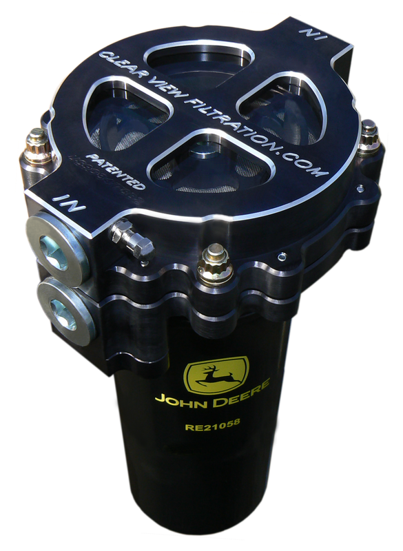 6" Screw - On Black Out See Through Filter Assembly with #16 Ports and Coarse 380 Micron Element