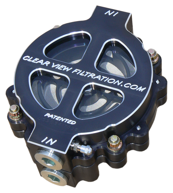 100 - 115 - B – Black Out 6in Hi - Flow See Through Oil Filter