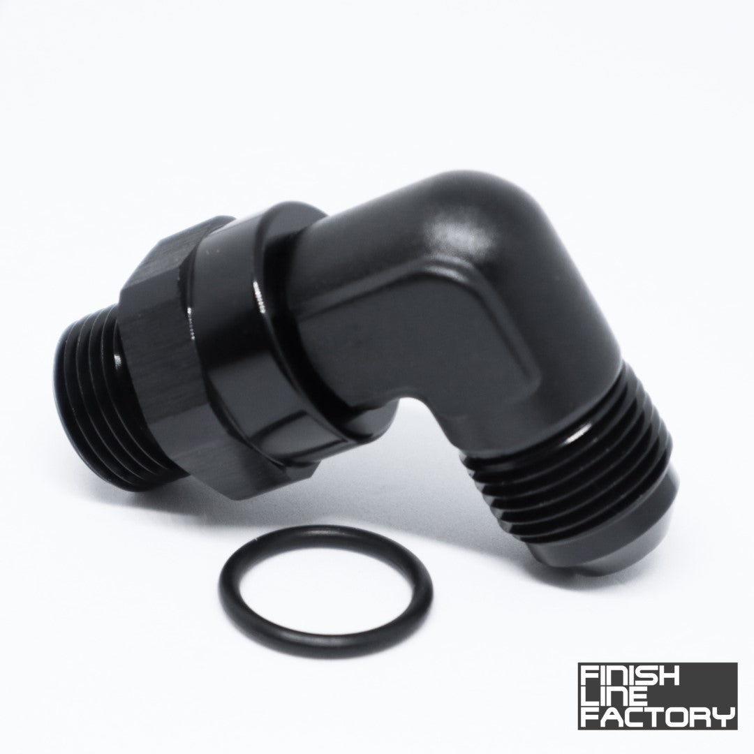ORB Swivel to AN Adapter - 90 Degree - 04 ORB - 06 AN