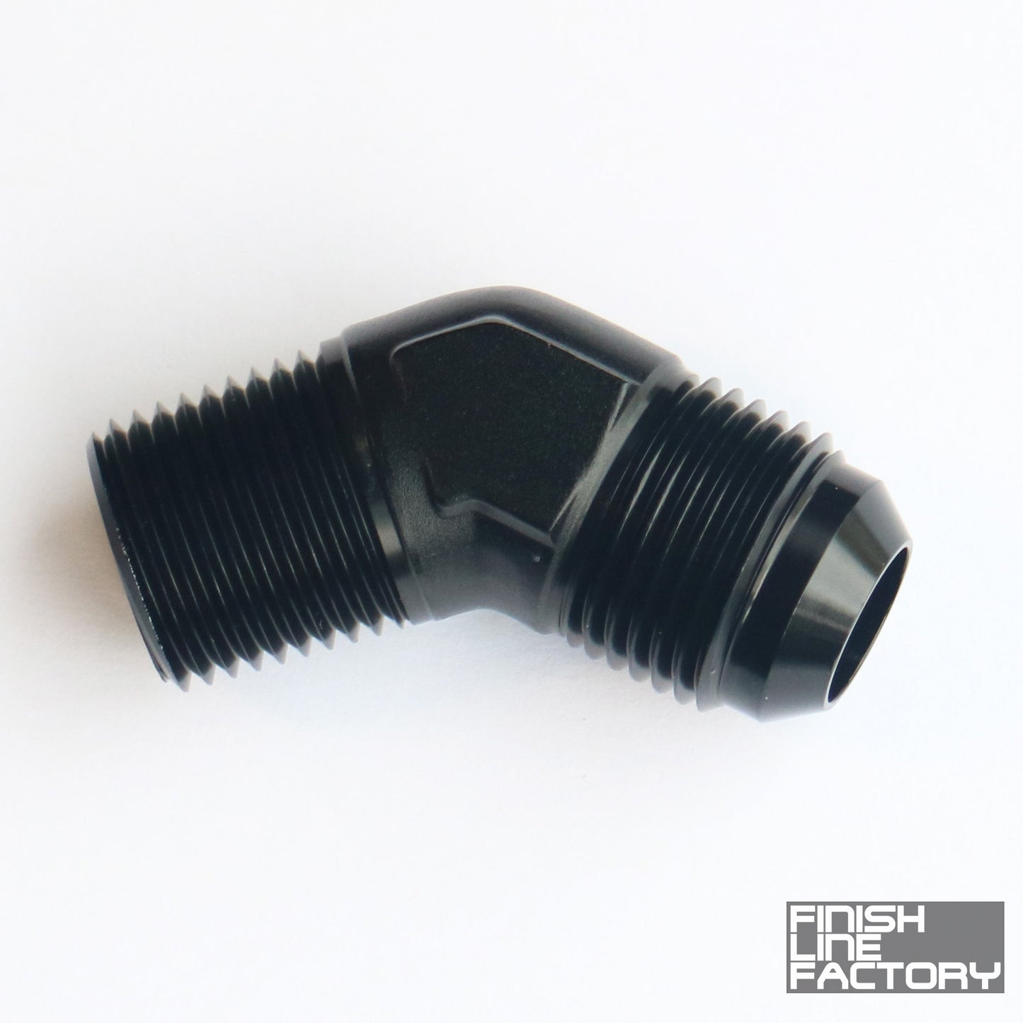 AN to NPT Adapter - 45 Degree - 08 AN - 1/4" NPT