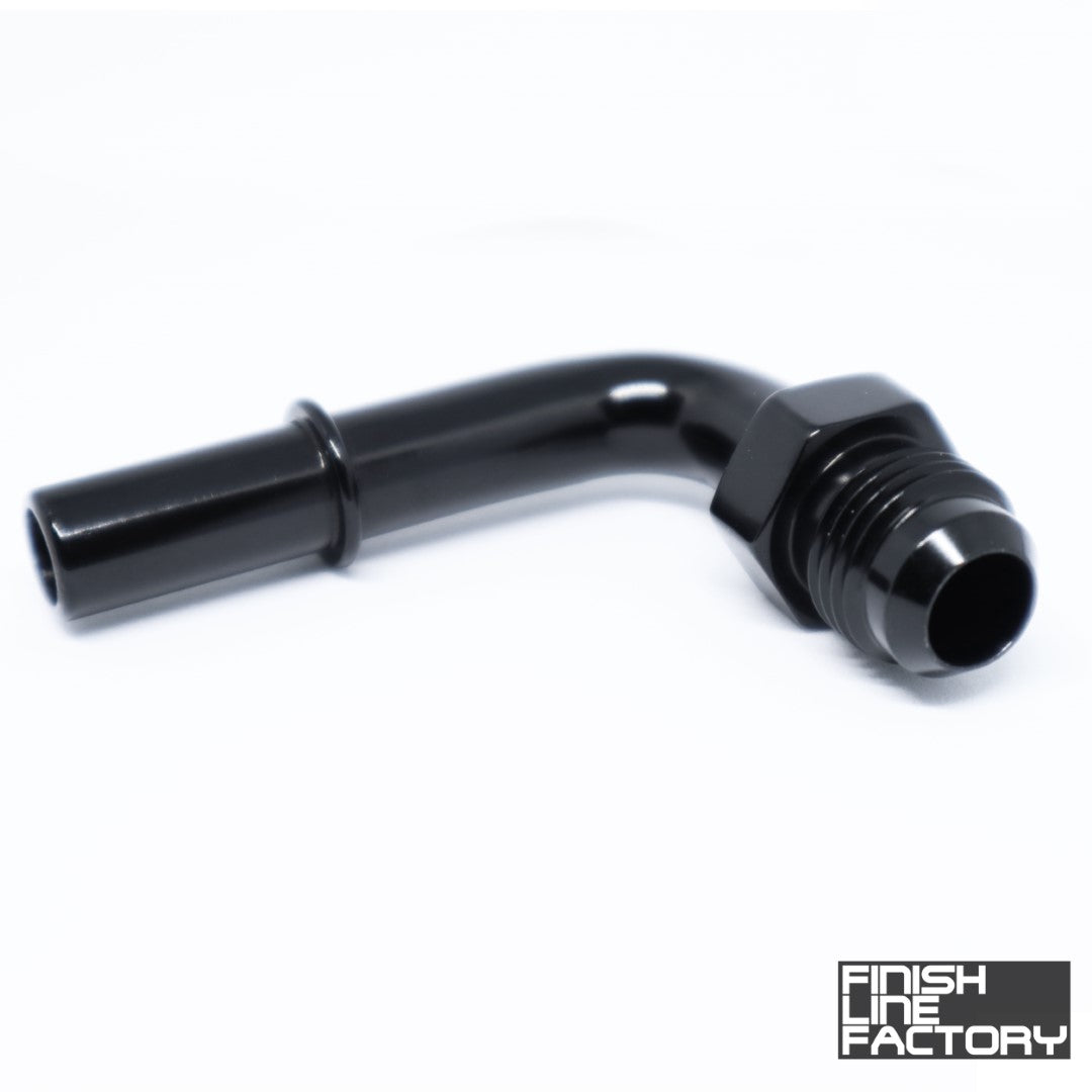 AN to Quick Connect Male - 90 Degree - 08 AN - 3/8" Male