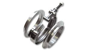 Vibrant T304 SS V-Band Flange Assembly for 1.75in O.D. Tubing incl 2 V-Band flanges   1 V-Band Clamp