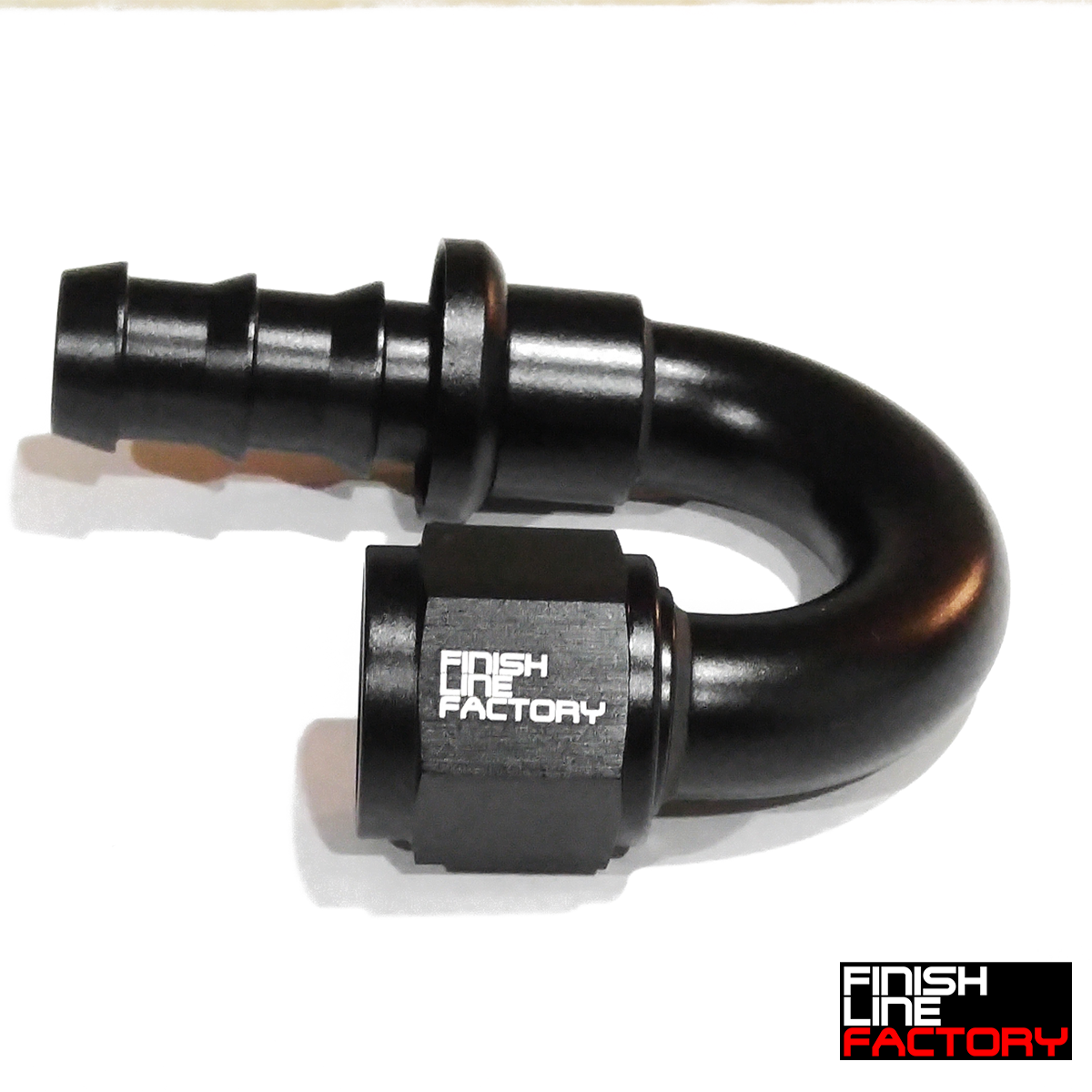 180 Degree Push Lock Hose End - 06 AN