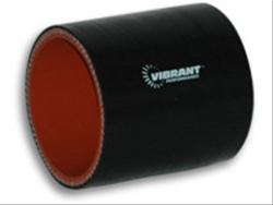 Vibrant 4 Ply Reinforced Silicone Straight Hose Coupling - 2.5in I.D. x 3in long (BLACK)