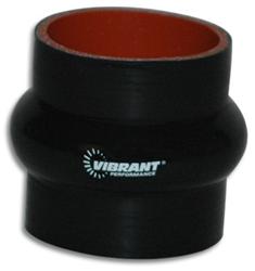 Vibrant 4 Ply Reinforced Silicone Hump Hose Connector - 3in I.D. x 3in long (BLACK)