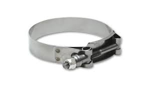 Vibrant SS T-Bolt Clamps Pack of 2 Size Range: 3.28in to 3.60in O.D. For use with 3in I.D. couplings