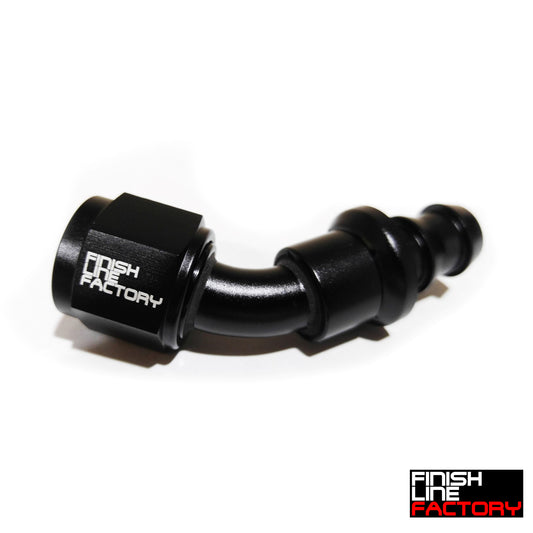 45 Degree Push Lock Hose End - 06 AN