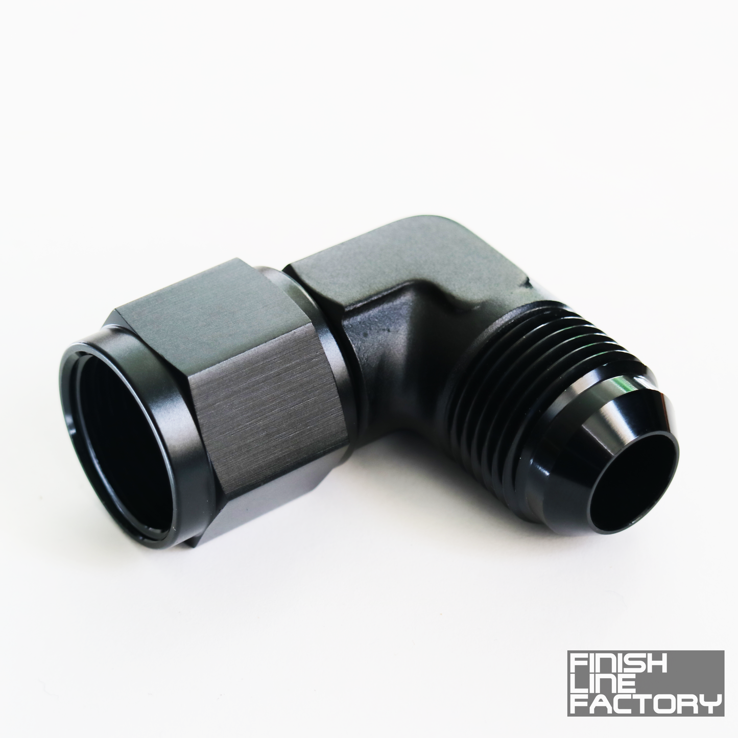 AN Male to AN Female Swivel Adapter - 90 Degree - 04 AN