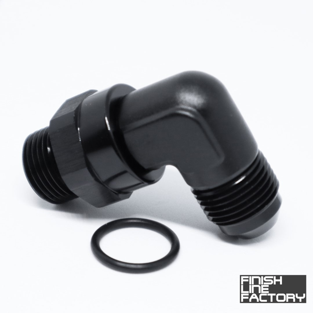ORB Swivel to AN Adapter - 90 Degree - 06 ORB - 08 AN