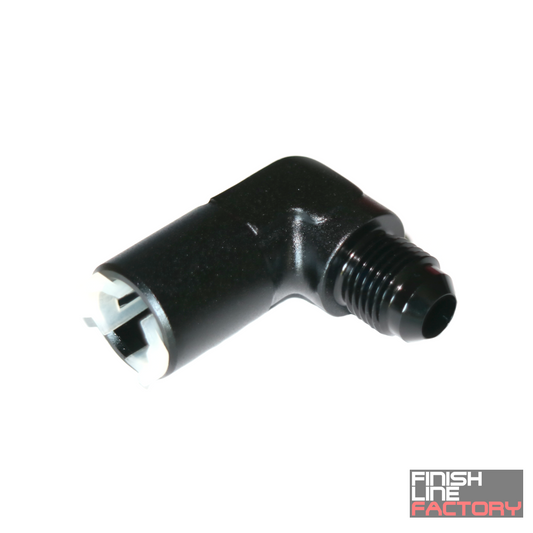 AN to Female Quick Connect 90 Degree - 6AN - 3/8 QC Female