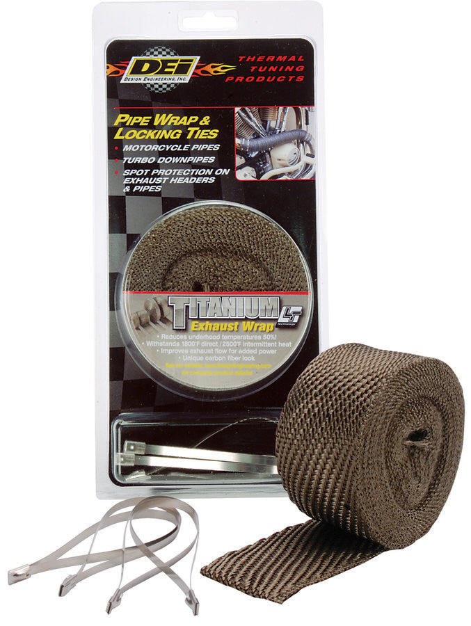 Exhaust Wrap -Kit - Pipe Wrap & Locking Tie - Ti