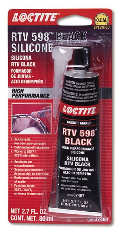 RTV 598 Black Silicone 80ml/2.7oz