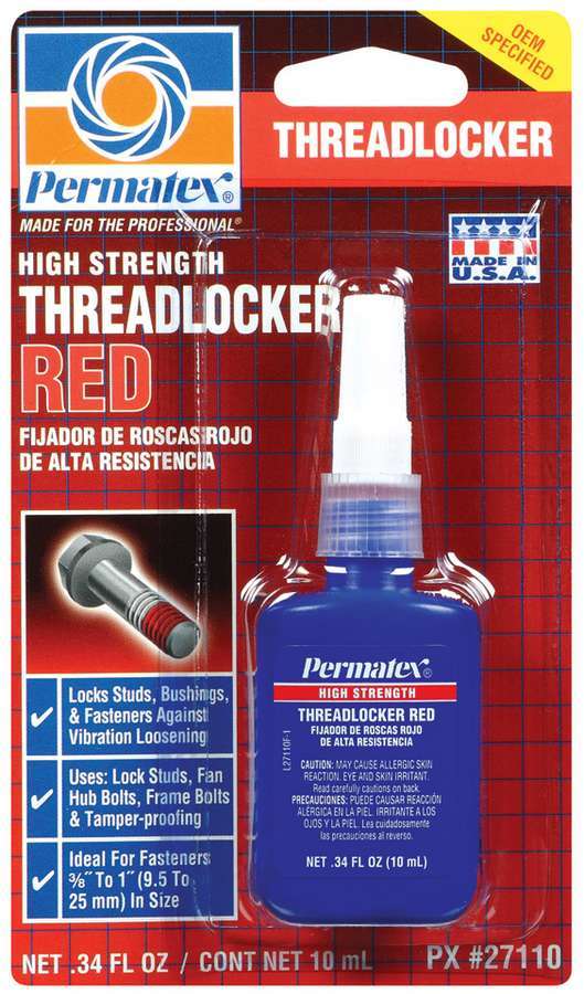 Threadlocker Red High Strengh 10ml.