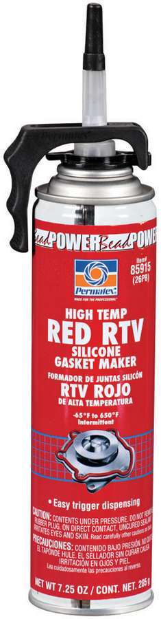 Powerbead Red RTV Silicone 7.25oz