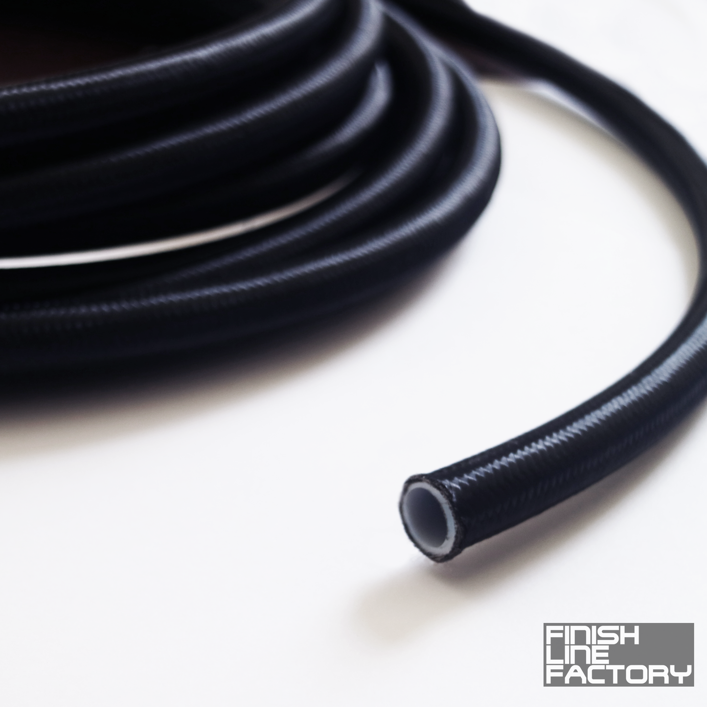 PTFE Hose w/ Braided Nylon (200 Foot Roll) - 10 AN