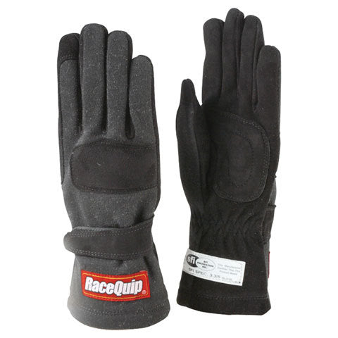 Gloves Double Layer Medium Black SFI
