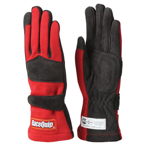 Gloves Double Layer Large Red SFI