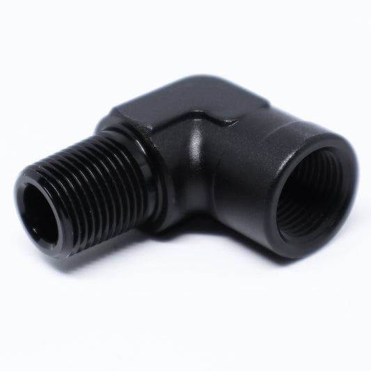 NPT Male to NPT Female Adapter, 90 Degree - 1/4'' NPT